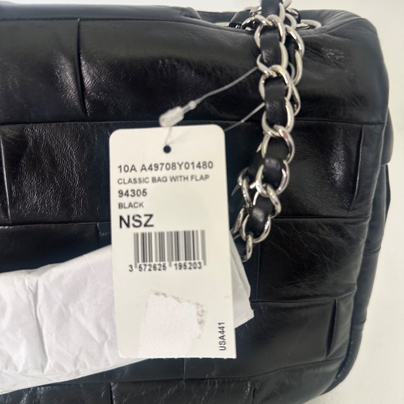 New Chanel Classic 227 Patchwork Reissue 2.55 Black Leather Flap Bag - Picture 5 of 10